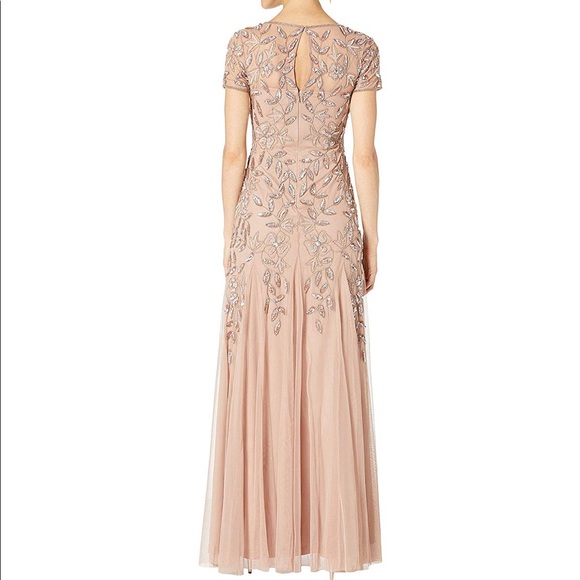 Adrianna Papell Rose Gold Godet Gown - Picture 4 of 8